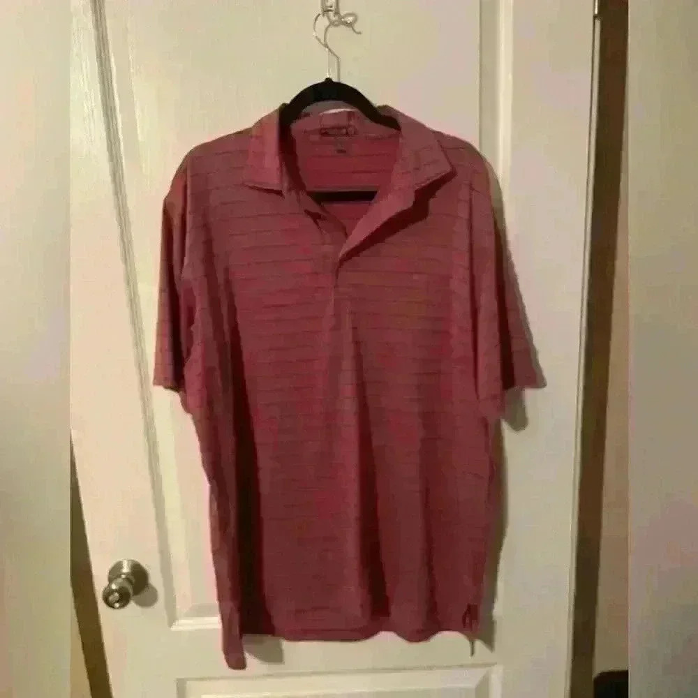 Peter Millar summer collection mauve striped polo size large